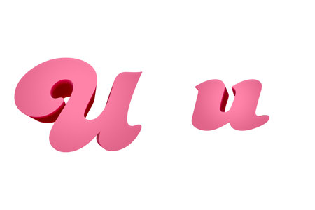 3d rendering Font  Cartoon style lowercase And uppercase Lettersの写真素材