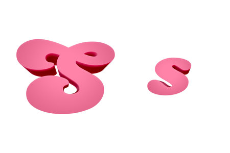 3d rendering Font  Cartoon style lowercase And uppercase Lettersの写真素材