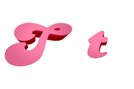 3d rendering Font  Cartoon style lowercase And uppercase Lettersの写真素材