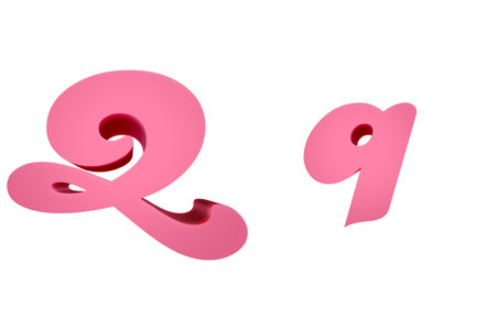 3d rendering Font  Cartoon style lowercase And uppercase Lettersの写真素材