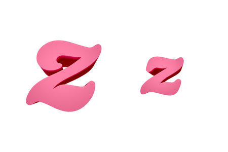 3d rendering Font  Cartoon style lowercase And uppercase Lettersの写真素材