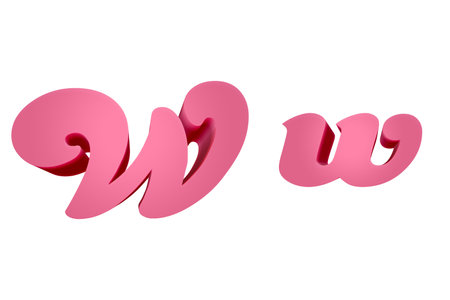 3d rendering Font  Cartoon style lowercase And uppercase Lettersの写真素材