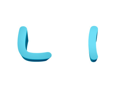 3d rendering Font  Cartoon style lowercase And uppercase Lettersの写真素材