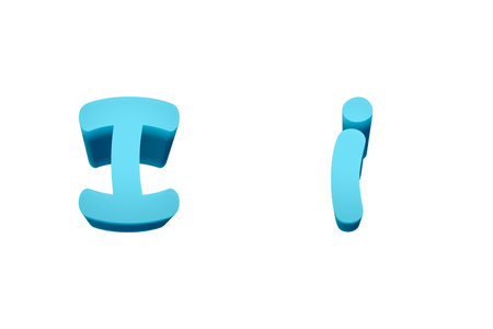 3d rendering Font  Cartoon style lowercase And uppercase Lettersの写真素材