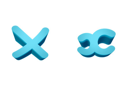3d rendering Font  Cartoon style lowercase And uppercase Lettersの写真素材
