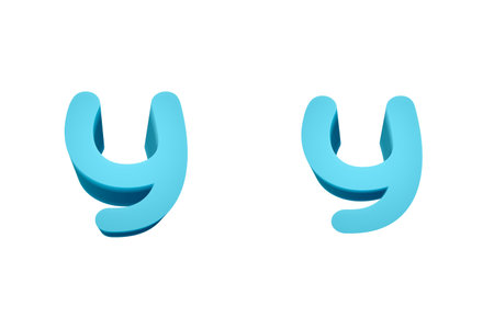3d rendering Font  Cartoon style lowercase And uppercase Lettersの写真素材