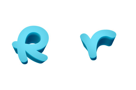 3d rendering Font  Cartoon style lowercase And uppercase Lettersの写真素材