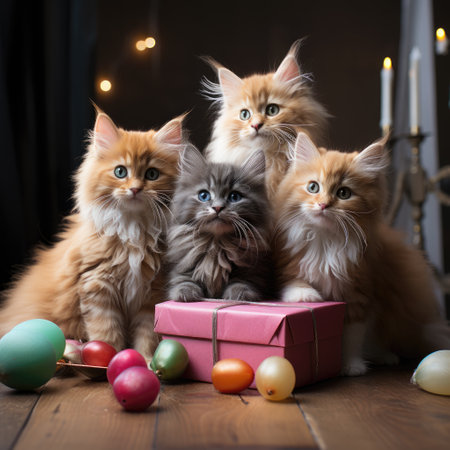 Adorable Kitten Celebrating Special Occasionsの素材