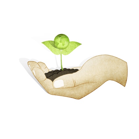 Save tree save world sign paperの写真素材