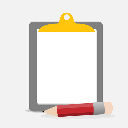 Vector clipboard with blank paperのイラスト素材