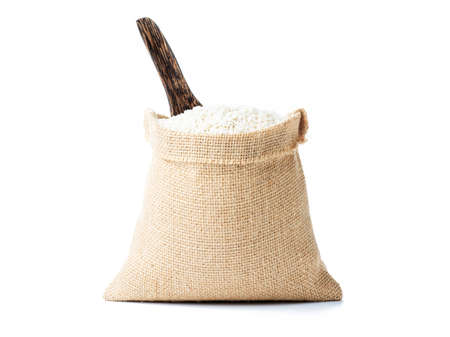 Sticky rice isolated on white backgroundの写真素材