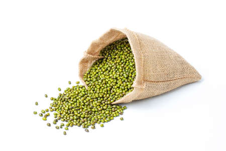 Mung bean isolated on white backgroundの写真素材