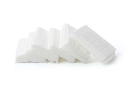 Cotton pad isolated on white blackgroundの写真素材