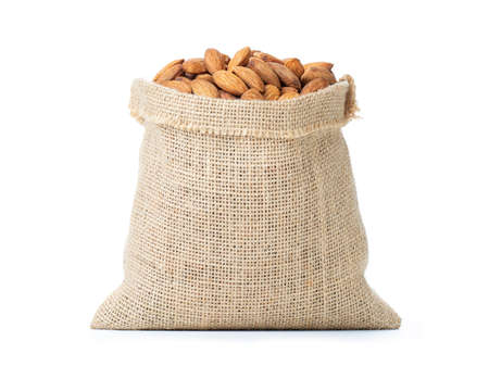 Almond isolated on white backgroundの写真素材