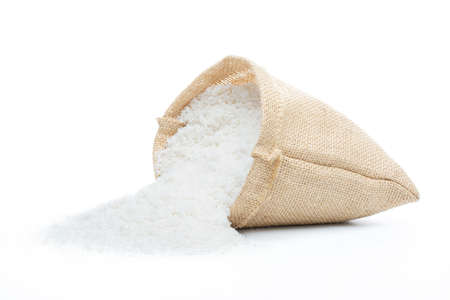 Salt isolated on white backgroundの写真素材