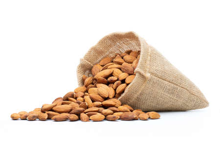 Almond isolated on white backgroundの写真素材