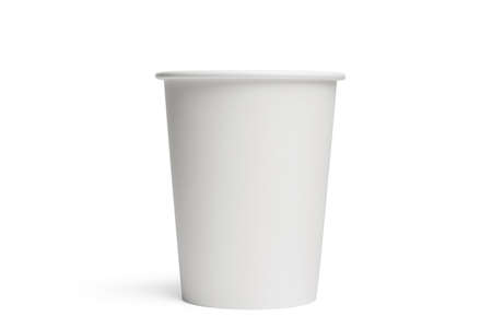 White plastic glass isolated on white background. objec for graphic designerの写真素材