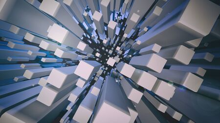 3d Perspective  Abstract geometric shapeの写真素材