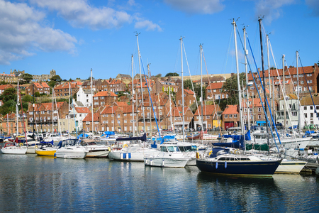 Boat in Whity harbour, North Yorkshire, UKのeditorial素材