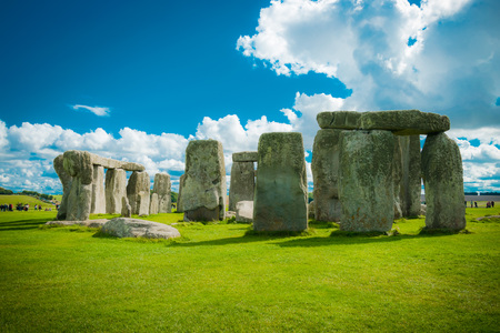 Stonehenge an ancient prehistoric stone monument, Wiltshire, UK.の写真素材