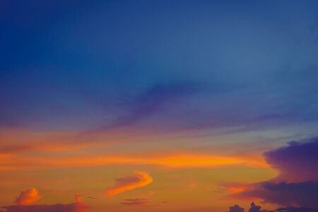 Sunset with colorful sky background.の写真素材