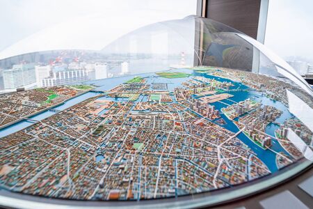 Tokyo, Japan- Jun 18, 2018 : Tokyo Model City on observation deck of World Trade Center in Tokyo,...