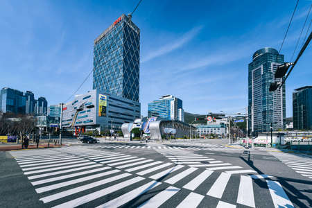 Busan, Korea - February 21, 2020 : Busan city at daytime on Busan, South Korea.のeditorial素材