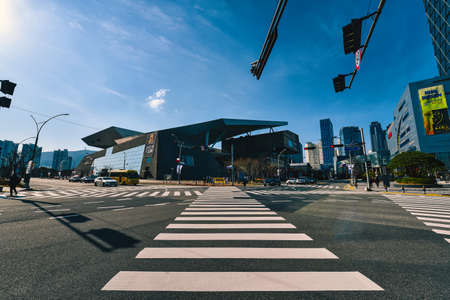 Busan, Korea - February 21, 2020 : Busan city at daytime on Busan, South Korea.のeditorial素材