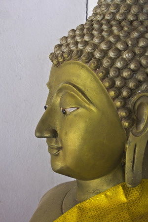 Old Buddha preserved in the ancient church, which will eventually clear Buddhist faith and believed to be sacred.の写真素材