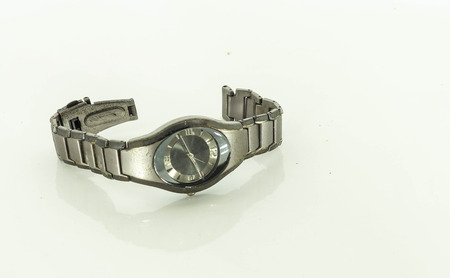 Wristwatch  on a white background.の写真素材