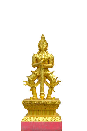 Statue of the god of death, according to the beliefs of the rural population in Thailand.の写真素材