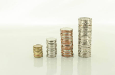 The currency used in an exchange in Thailand.の写真素材