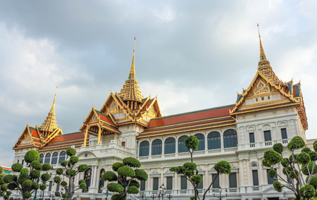 Chakri Maha Prasat Among the Chakri Maha Prasat Throne Hall. The Grand Palace By King Rama V had graciously. Be built in 2419,の写真素材