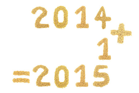 Jasmine rice isolated on white background.の写真素材