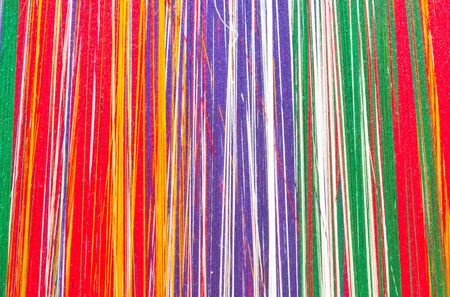 Silk thread used for weaving.の写真素材