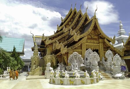 LAMPHUN, THAILAND - JULY 13, 2019: San Pa Yang Luang Temple, located in San Pa Yang Luang Village,...