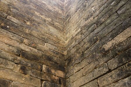 Pattern and texture of the old brick wallの写真素材