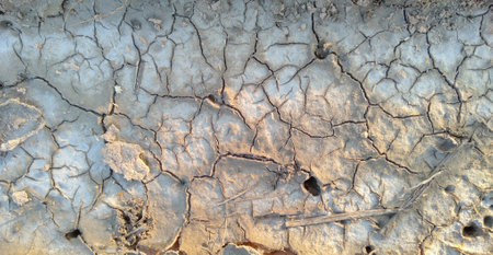 Background and texture of saline soil salt stainsの写真素材