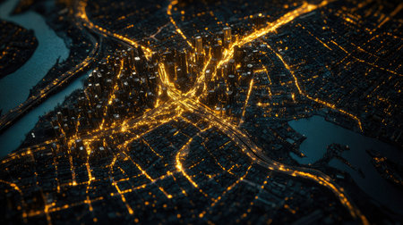 Zoomed-in image of Spokane on a road atlas, precise location and road networks clearly visible, travel planning conceptの素材