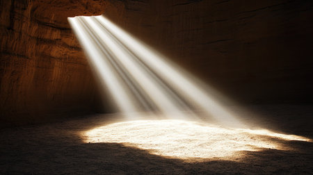 Stunning light rays illuminating wavy canyon walls in Lower Antelope Canyon near Page, Arizona, USA, a natural desert masterpieceの素材