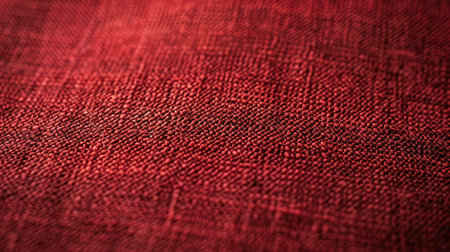 A vibrant red background with a subtle, textured effect of fabric, adding depth and interest.の素材