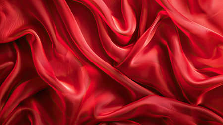 A vibrant red background with a subtle, textured effect of fabric, adding depth and interest.の素材
