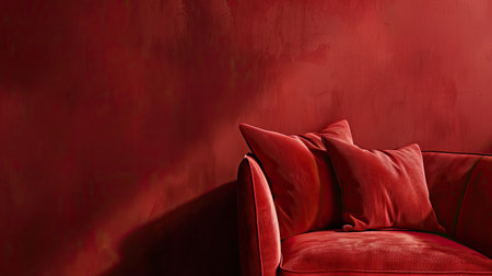 A deep red background with a soft, velvety texture, adding a luxurious and sophisticated touch.の素材
