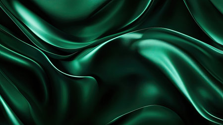 Bold 3D dark green background with vibrant accents and dynamic forms, ideal for striking and impactful compositions.の素材