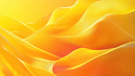 Bold 3D yellow background with dynamic patterns and bright highlights, ideal for energetic and eye-catching visuals.の素材