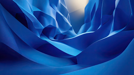 Dynamic 3D blue background with bold shapes and dramatic lighting, suitable for powerful and impactful compositions.の素材