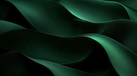Deep 3D dark green background with rich gradients and soft transitions, creating an immersive and luxurious atmosphere.の素材