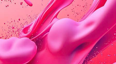 Dynamic 3D pink background with bold shapes and vibrant colors, ideal for lively and energetic compositions.の素材