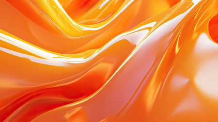 Dynamic 3D orange background with bold forms and bright highlights, ideal for energetic and lively compositions.の素材