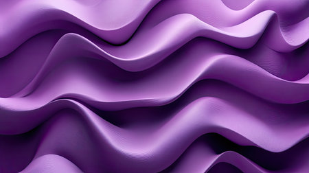 Elegant 3D purple background with a wavy texture and soft lighting.の素材